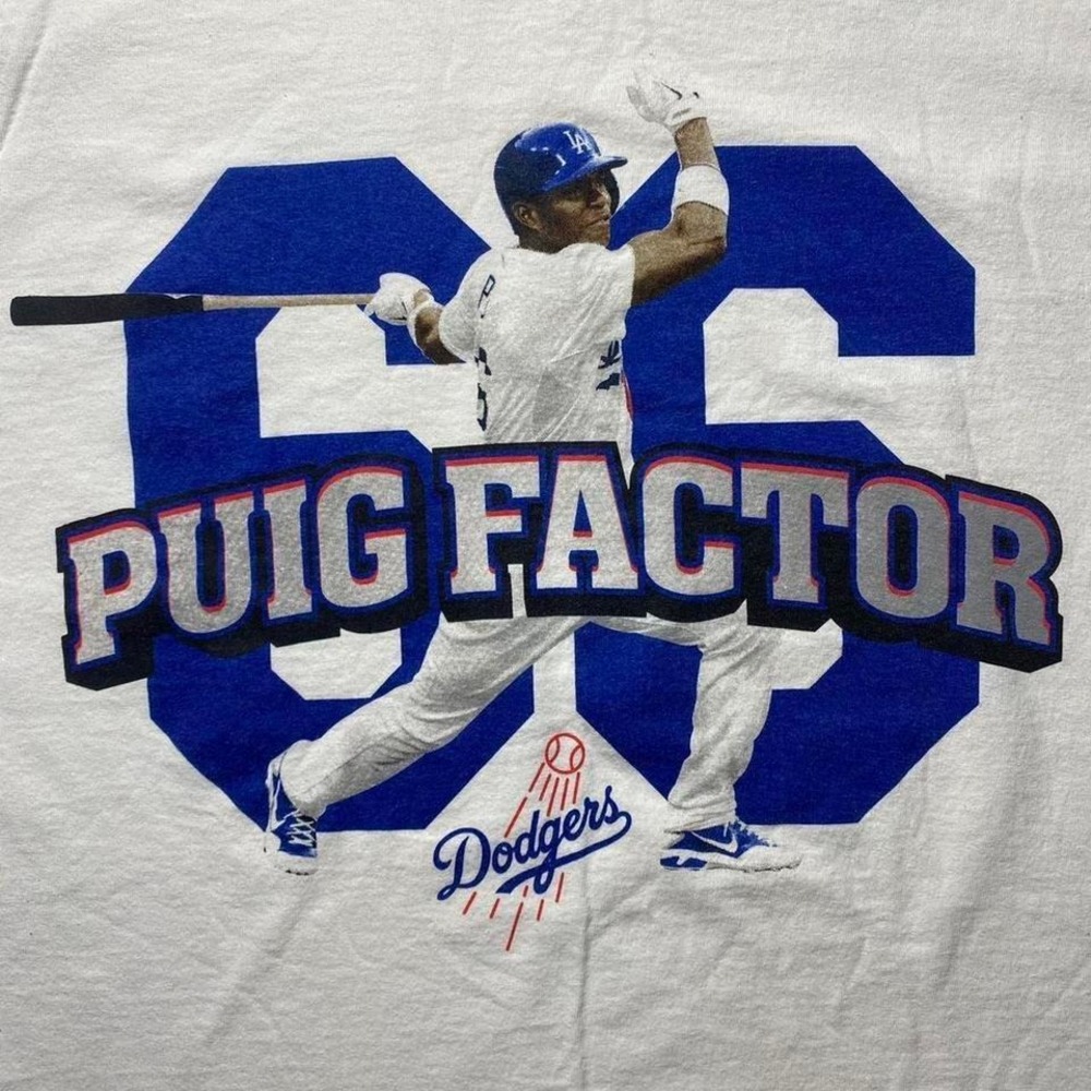 LA Dodgers x Yasiel Puig baseball promo shirt